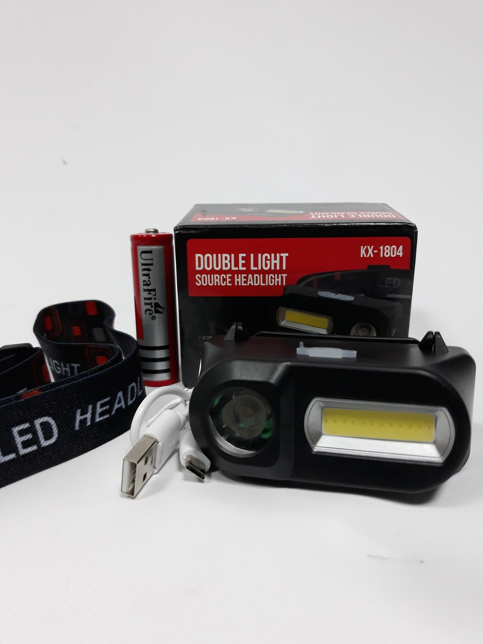Налобный аккумуляторный фонарь HEADLIGHT KX-1804 - фото 4 - id-p107815523