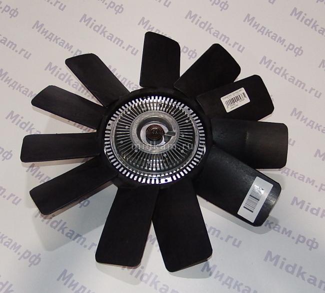 Крыльчатка вентилятора Cummins (с вязскостной муфтой) в сборе 380мм ISF2.8 - фото 2 - id-p107785216