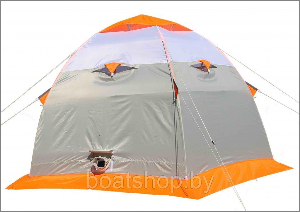 Зимняя палатка Лотос 3 Эко Бело-оранжевый - фото 1 - id-p89469333