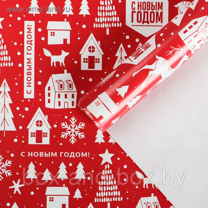 Бумага упаковочная глянцевая «Пусть всё исполнится», 70 × 100 см