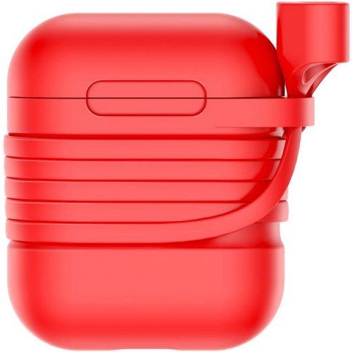 Чехол Baseus Silicone для AirPods 1/2 TZARGS-09 красный - фото 1 - id-p107877604