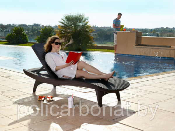 Шезлонг Keter Sun Lounger Pacific, коричневый - фото 6 - id-p107896431