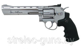 Револьвер пневматический газобаллонный ASG модель Dan Wesson 6 серебр. 16559