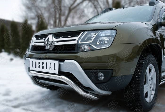 Защита переднего бампера Renault Duster - фото 1 - id-p107973483