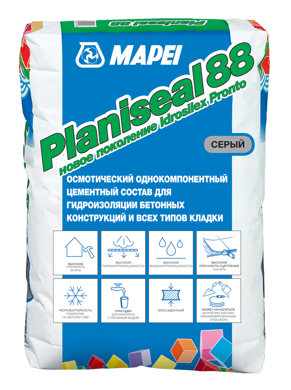 Гидроизоляция Mapei PLANISEAL 88 25кг