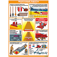 Стенд-плакат Уборочные работы. Техника безопасности в растениеводстве
