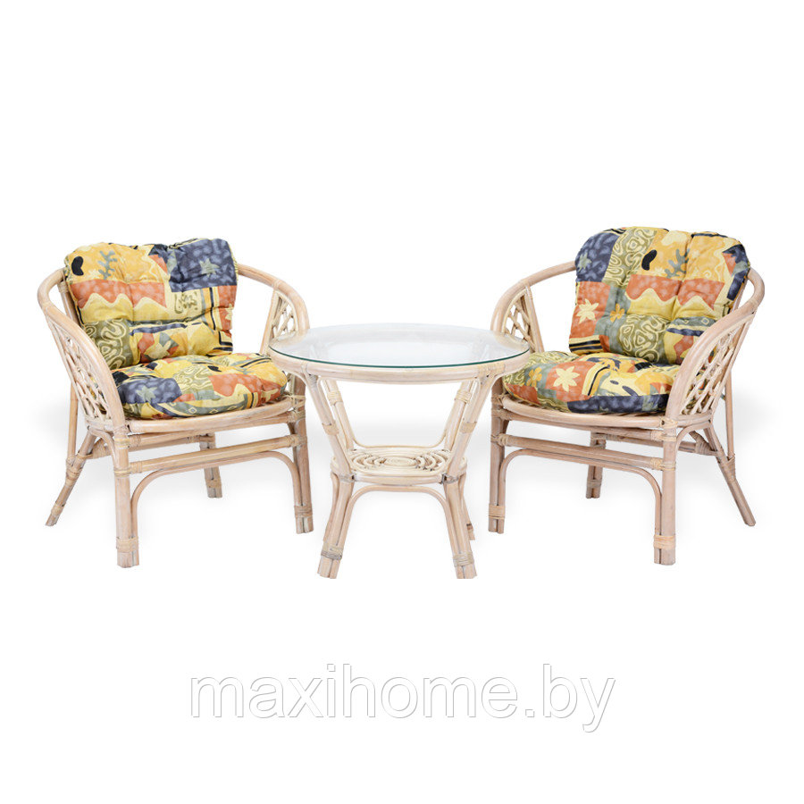 Комплект для отдыха "Багама" два кресла со столиком белый - фото 1 - id-p108000920