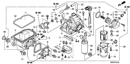 Фильтр топливный Honda BF 40-50-60 16901-ZZ5-003, фото 2