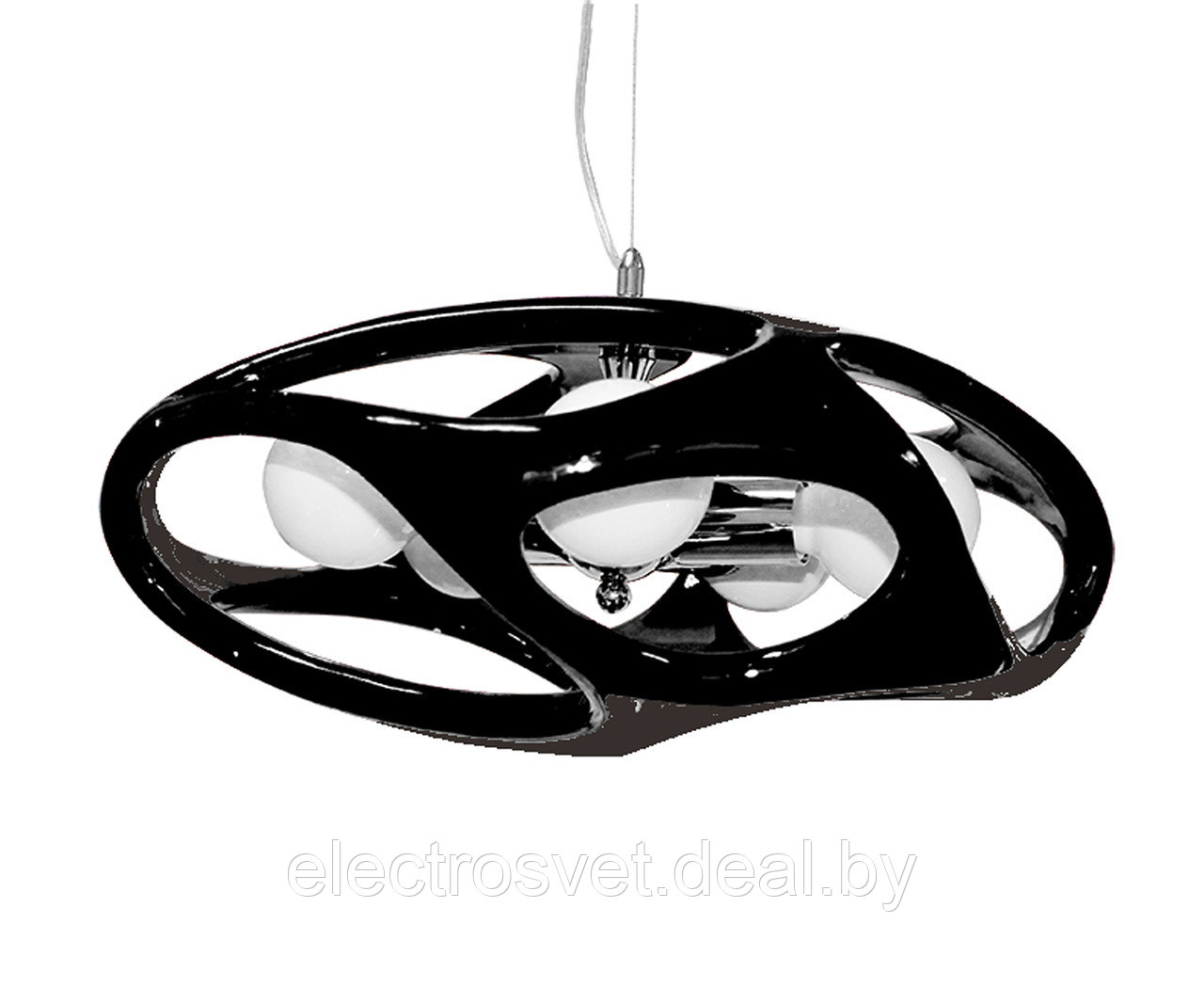 Люстра подвесная Kink Light Тимон, 3 лампы, хром, черный - фото 1 - id-p108002787