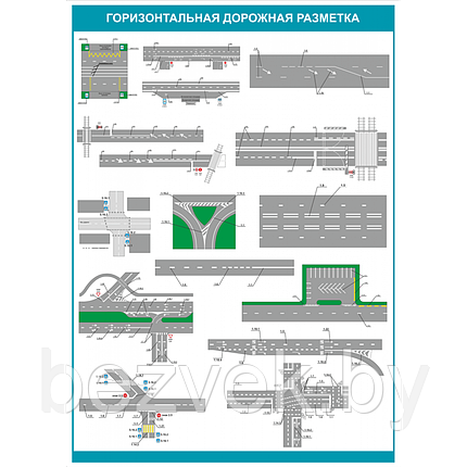 Плакат Горизонтальная дорожная разметка, фото 2