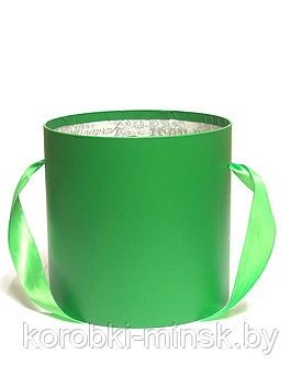 Шляпная коробка эконом без крышки D20 H21 цвет:Зелёный лесной.
