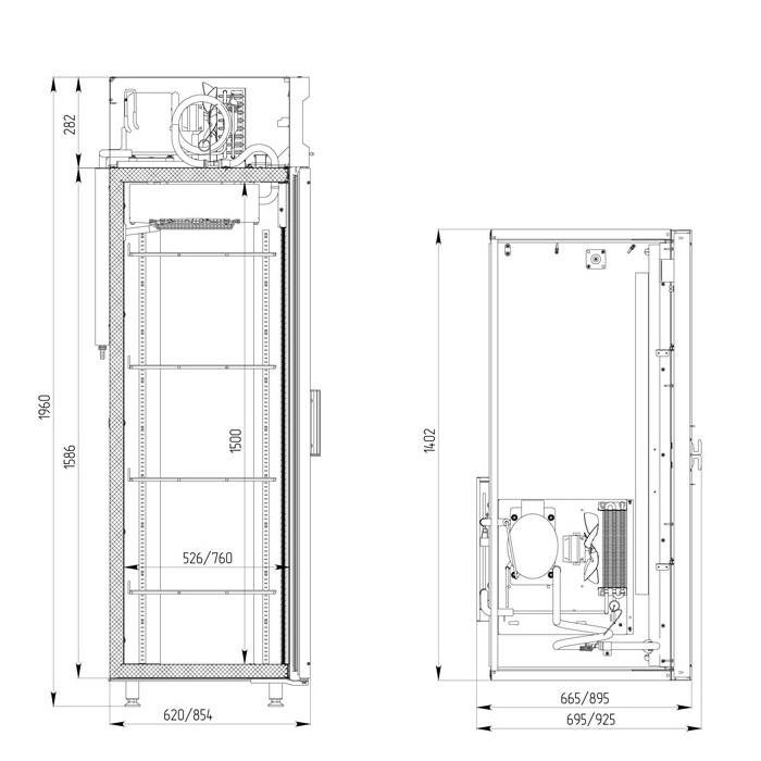 Шкаф холодильный POLAIR DM114-S без канапе - фото 3 - id-p108018034
