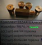 Комплект жиклеров  для газовой плиты Цезарис (Cezaris)., фото 2