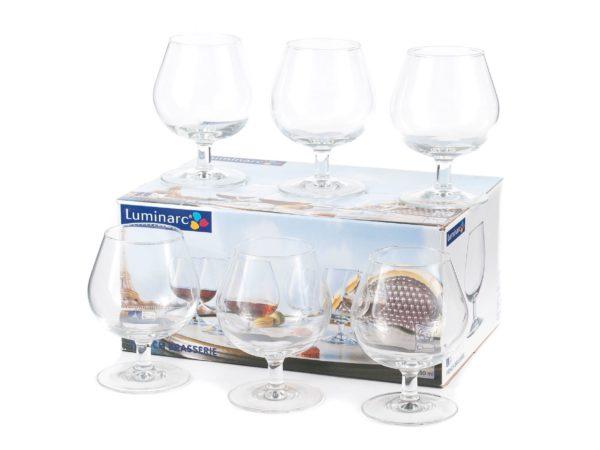 НАБОР БОКАЛОВ ДЛЯ КОНЬЯКА стеклянных "French brasserie" 6 шт. 250 мл (арт. J0010)