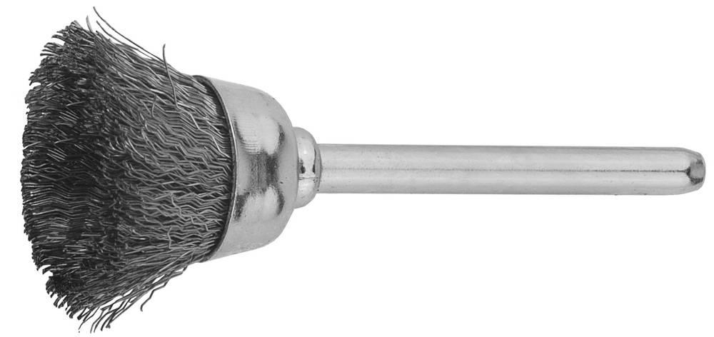 Щетка ЗУБР кистевая, нержавеющая сталь, на шпильке,15x3,2мм, L 42мм, 35933
