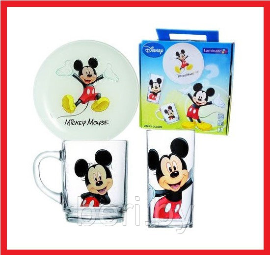 H5320 Набор детской посуды Luminarc Disney Mickey Colors, 3 предмета