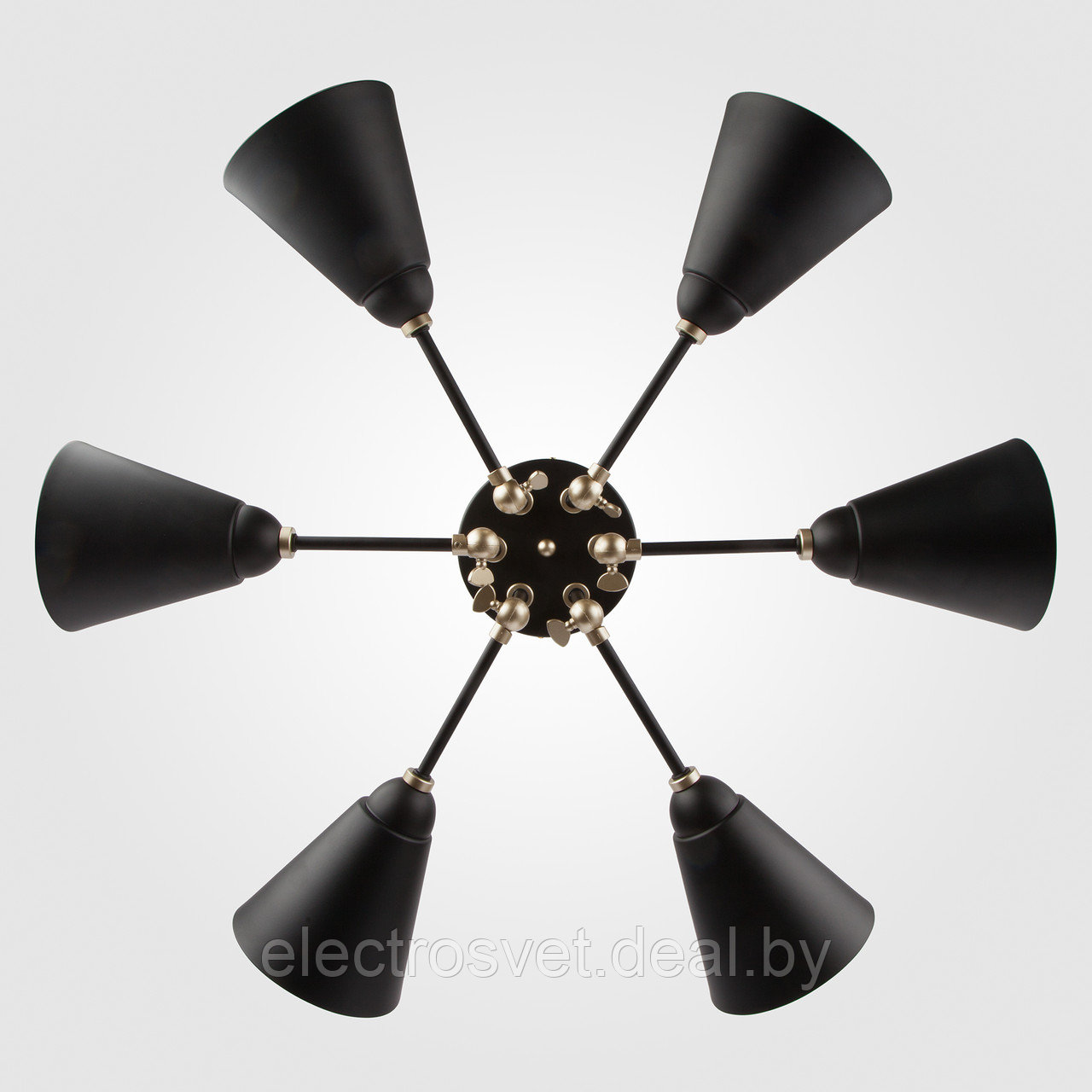 Потолочный светильник с поворотными рожками 70052/6 черный/золото Nigella - фото 4 - id-p108066110