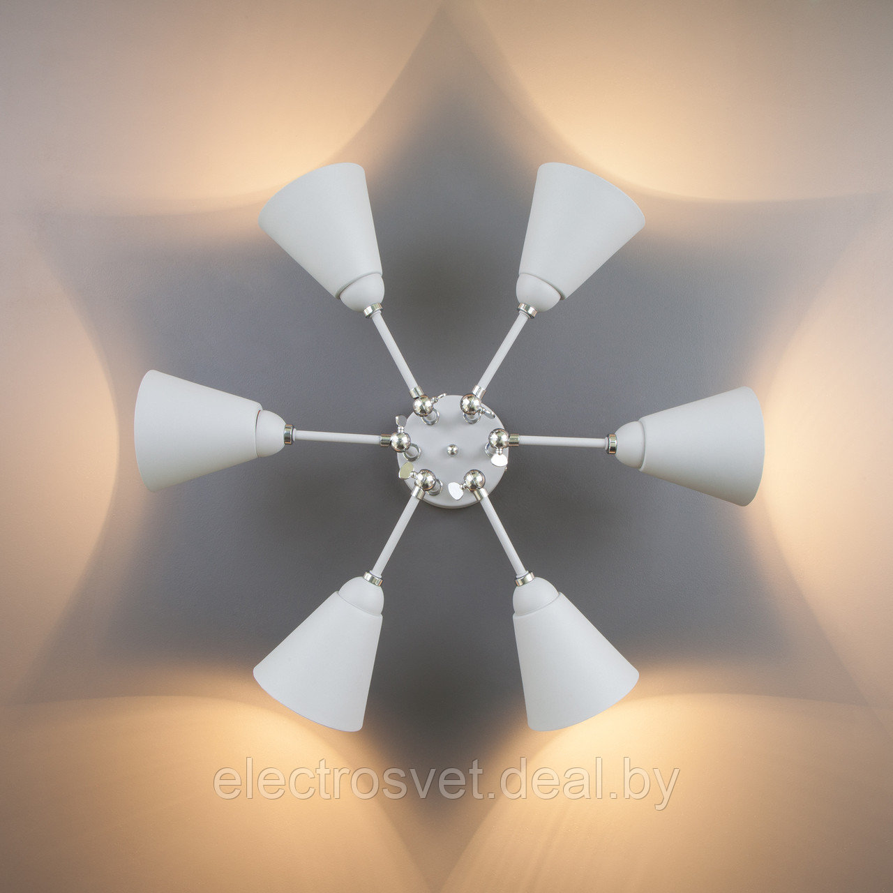 Потолочный светильник с поворотными рожками 70052/6 серый/серебро Nigella - фото 5 - id-p108066130