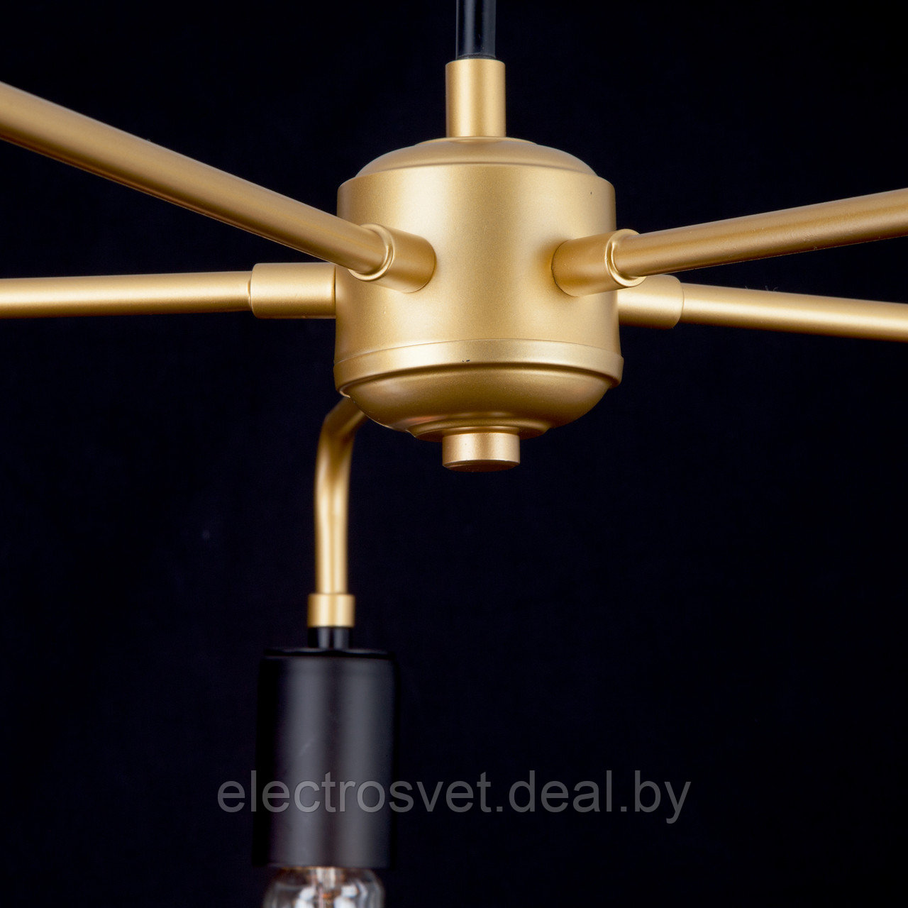 Подвесной светильник в стиле лофт 70053/5 черный/золото Mikko - фото 5 - id-p108066142