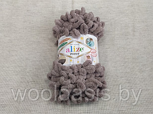 Пряжа Alize Puffy, Ализе Пуффи, турецкая, плюшевая, 100% микрополиэстер, для ручного вязания (цвет 530)