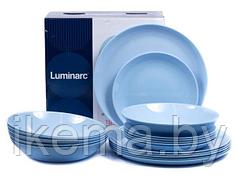 Набор тарелок стеклокерамических “Diwali light blue” 18 шт. 19/20/25 см