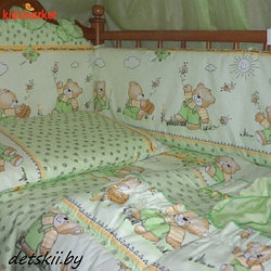 Комплект детского постельного белья Евротек Мишка на прогулке 7 предметов