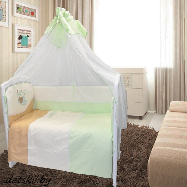 Детское постельное белье Евротек Мишка под одеялом 7 пр. - фото 2 - id-p108067548