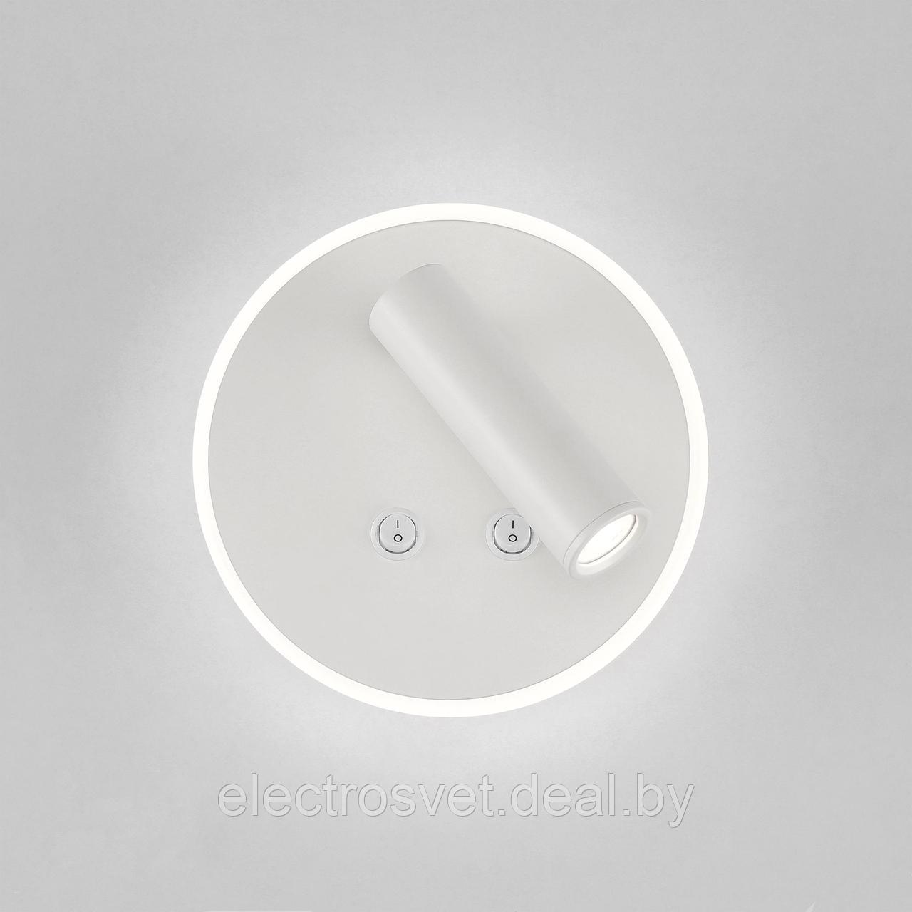 Настенный светодиодный светильник с поворотным плафоном Tera LED белый (MRL LED 1014) - фото 6 - id-p108071801
