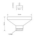 Сифон для конденсата McAlpine MRNRV40C-PB с воронкой FUNNEL-B, фото 6