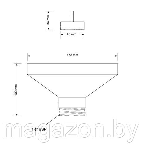 Сифон для конденсата McAlpine MRNRV40C-PB с воронкой FUNNEL-B - фото 6 - id-p108072489