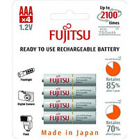 Минипальчиковые аккумуляторы FUJITSU WHITE AAА Ni-MH 1,2V, 800 mAH серии HR-4UTC в оригинальном блистере (ААА)