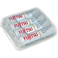 Пальчиковые аккумуляторы FUJITSU WHITE AA Ni-MH 1,2V, 2000 mAH серии HR-3UTC в пластиковом боксе (АА)