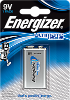 Элемент питания Energizer Lithium ultimate, 9V/L522/6LR61