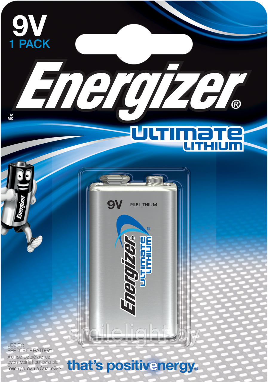 Элемент питания Energizer Lithium ultimate, 9V/L522/6LR61 - фото 1 - id-p81335897