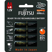 Пальчиковые AA аккумуляторы Fujitsu BLACK  2550 mAh, серия HR-3UTHCEU в оригинальной упаковке (АА)