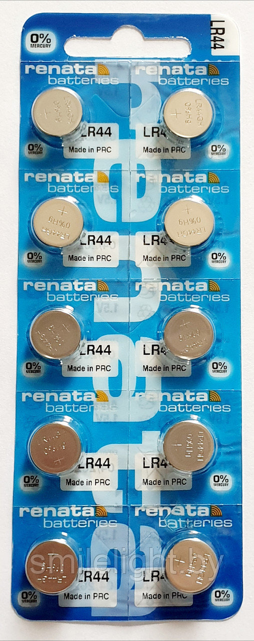 Элемент питания Renata, LR44 CU-10/AG13