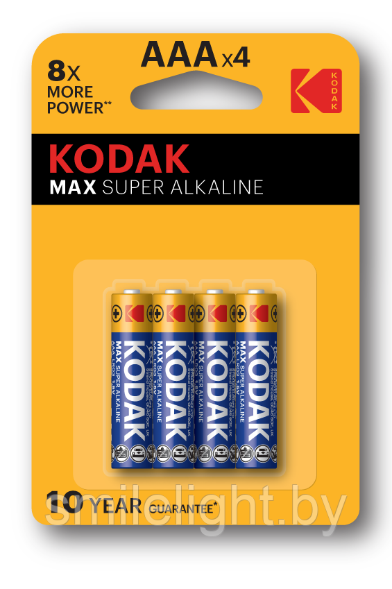 Элемент питания Kodak MAX alkaline AAA battery LR03 Bl.4