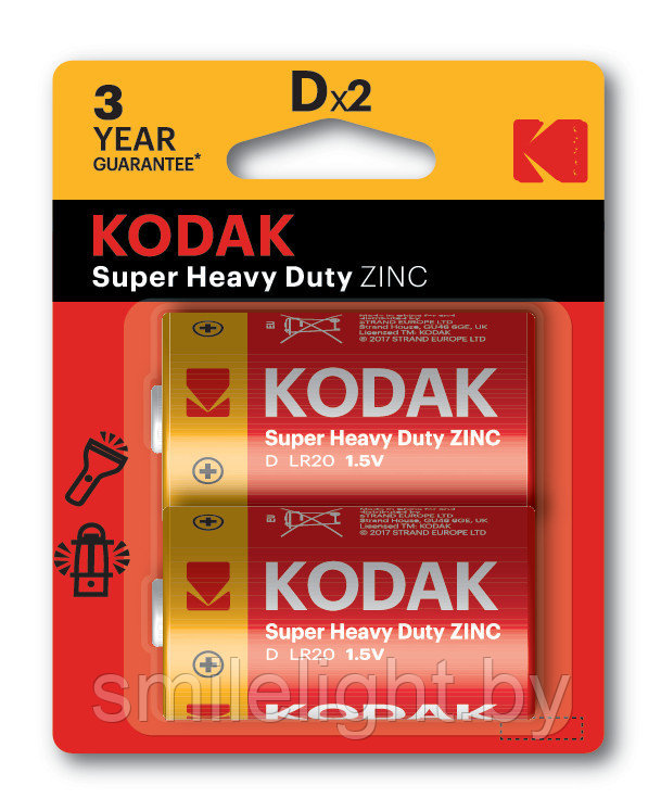 Элемент питания Kodak Zinc extra heavy duty D battary R20 Bl.2
