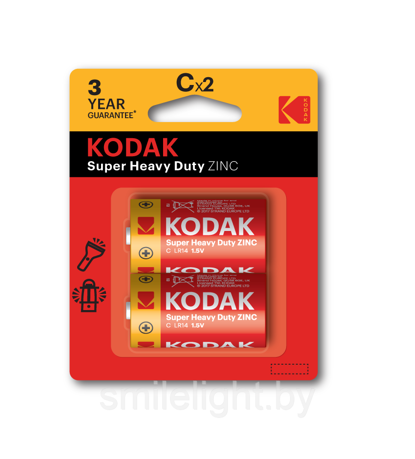 Элемент питания Kodak Zinc extra heavy duty C battary R14 Bl.2