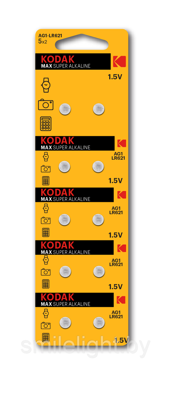 Элемент питания Kodak MAX alkaline AG1/LR 621 Bl.10