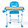 Детская растущая парта и стул-трансформер Fun Desk Piccolino 2 Blue, фото 4