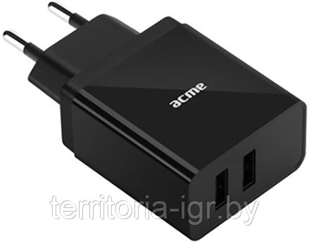 Сетевое зарядное устройство 2.4A 2XUSB CH204 Acme