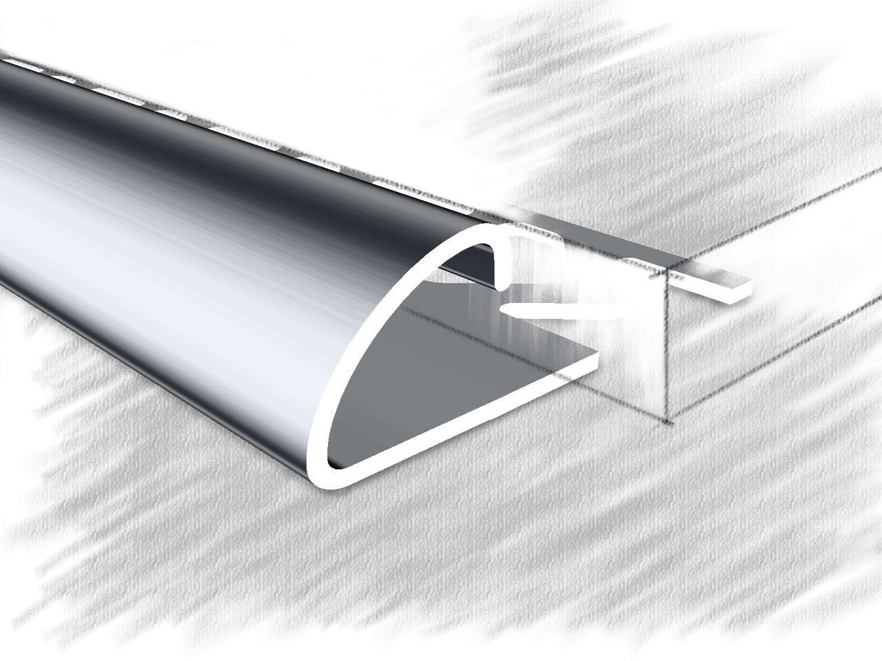 Полукруглый угол для плитки 10мм полированный из нержавеющей стали 270 см - фото 1 - id-p108092060