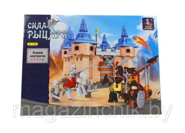Конструктор Замок рыцарей из серии Сила рыцаря 27804 Ausini 576 деталей аналог Лего (LEGO) - фото 3 - id-p5949671