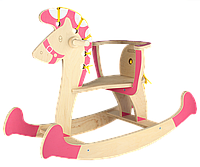 Лошадка-качалка (розовая)