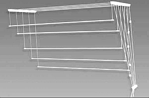 Сушилка для белья потолочная  1,5м на 5прутьев