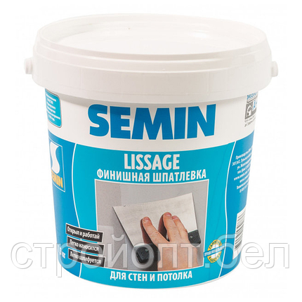 Финишная полимерная шпатлёвка Semin Lissage PRO, 16 кг, фото 2