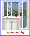 Балконный блок ( Выход на балкон с глухим окном ), дверь стекло, пластик+стекло, фото 5