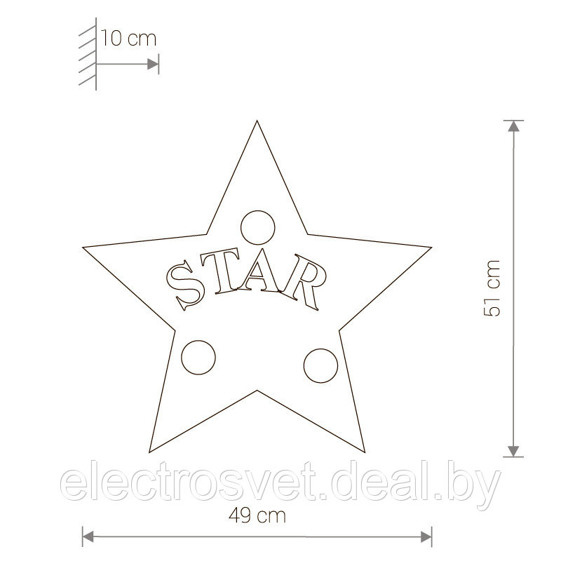 Светильник настенный Nowodvorski TOY-STAR 9293 - фото 3 - id-p108319391