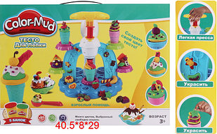 Игровой набор тесто для лепки Фабрика мороженого, 5 цветов.6614